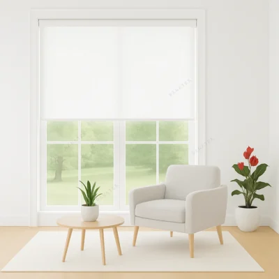 پرده شید رول سفید ساده - خرید پرده شید رول سفید ساده - قیمت پرده شید رول سفید ساده