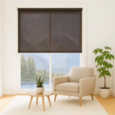 پرده شید خورشیدی قهوه ای - خرید پرده شید خورشیدی قهوه ای - پرده سان اسکرین قهوه ای