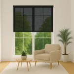 پرده شید خورشیدی یا اسکرین شید - خرید پرده شید خورشیدی - پرده شید اسکرین مشکی - پرده سان اسکرین مشکی