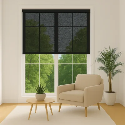 پرده شید خورشیدی یا اسکرین شید - خرید پرده شید خورشیدی - پرده شید اسکرین مشکی - پرده سان اسکرین مشکی