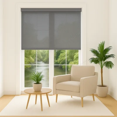 پرده شید سان اسکرین یا شید خورشیدی - پرده اسکرین شید طوسی - خرید پرده اسکرین شید طوسی