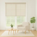 پرده شید ساده رنگ شیری - خرید پرده شید ساده رنگ شیری - پرده شید رول ساده رنگ شیری