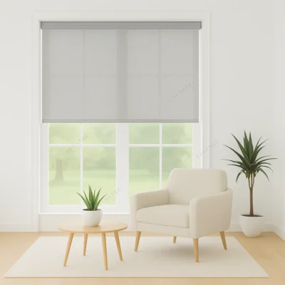 پرده شید‌ رول ساده طوسی روشن - خرید پرده شید‌ رول ساده طوسی روشن - قیمت پرده شید‌ رول ساده طوسی روشن