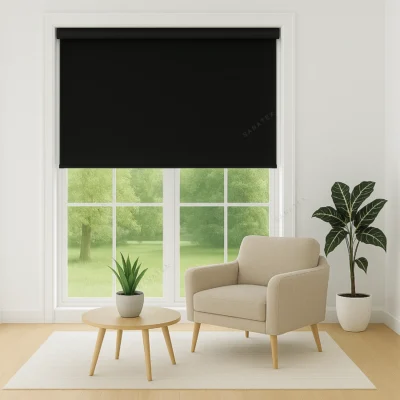 پرده شید بلک‌ اوت مشکی - خرید پرده شید بلک اوت مشکی