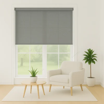 پرده شید‌رول ساده طوسی - خرید پرده شید‌ رول ساده طوسی