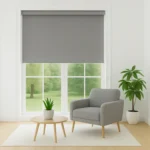 پرده شید‌ رول بلک اوت طوسی‌ تیره - خرید پرده شید‌ رول بلک اوت طوسی‌ تیره