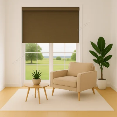 پرده شید‌ رول شاین قهوه‌ای - خرید پرده شید‌ رول شاین قهوه‌ای