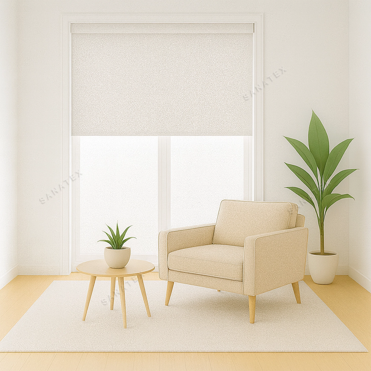 پرده شید‌ رول بلک اوت سفید شاین - خرید پرده شید‌ بلک اوت سفید شاین - پرده بلک اوت سفید شاین