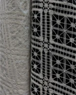 خرید لینن سوزن دوزی طرح مربع - لینن سوزن دوزی طرح مربع - قیمت لینن سوزن دوزی طرح مربع - پارچه لباسی لینن سوزن دوزی طرح مربع