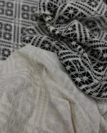 خرید لینن سوزن دوزی طرح مربع - لینن سوزن دوزی طرح مربع - قیمت لینن سوزن دوزی طرح مربع - پارچه لباسی لینن سوزن دوزی طرح مربع