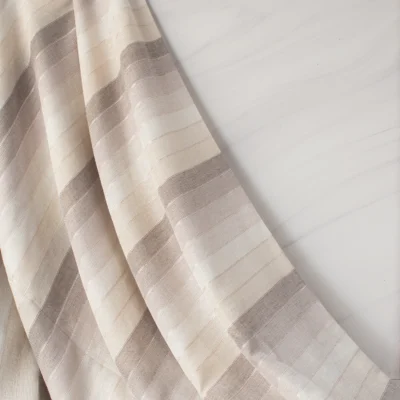 پارچه پرده حریر راه‌راه ترک/ خریداز سناتکس