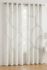 پارچه پرده‌ای تور گلدوزی‌شده با پارچه پرده‌ای ترک مدل نئو (Neo) با طرح سنگی- خرید با قیمت مناسب از سناتکس- خرید از سناتکس