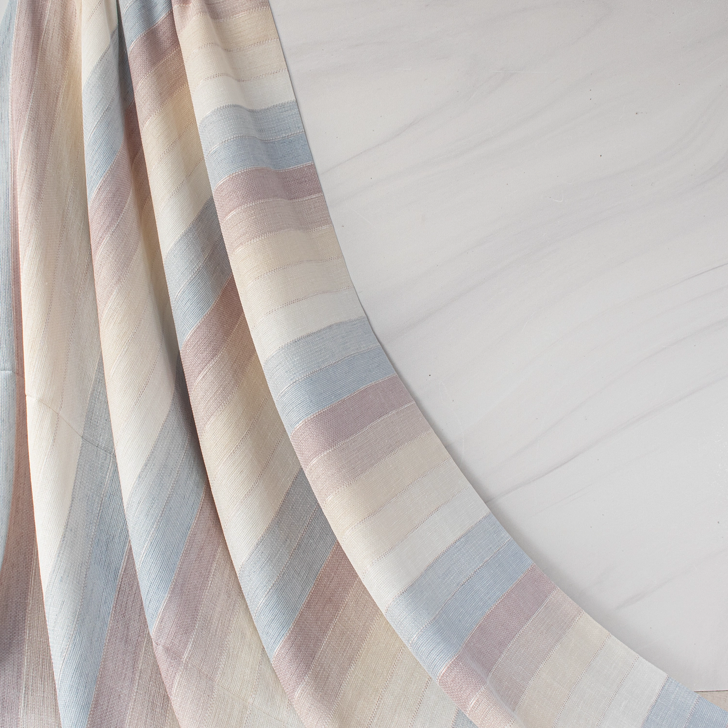 پارچه پرده حریر راه‌راه ترک/ خریداز سناتکس