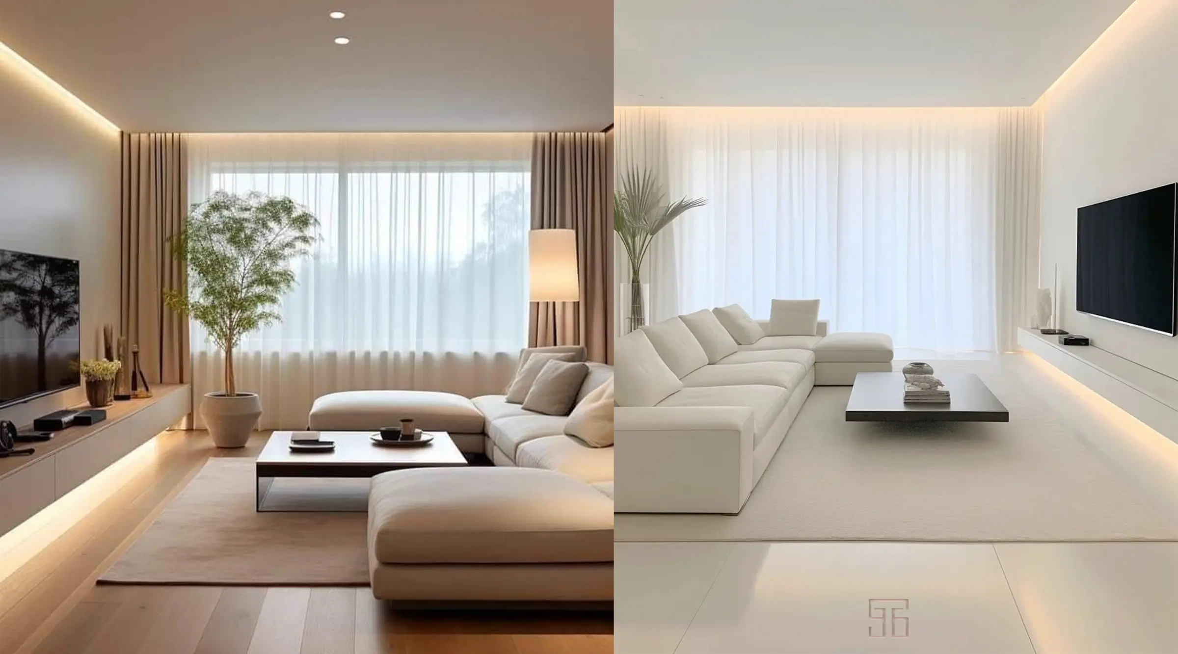 زیبایی مینیمالیسم در خانه‌های امروزی - مینیمالیسم چیست - پرده شید در دکوراسیون مینیمال 