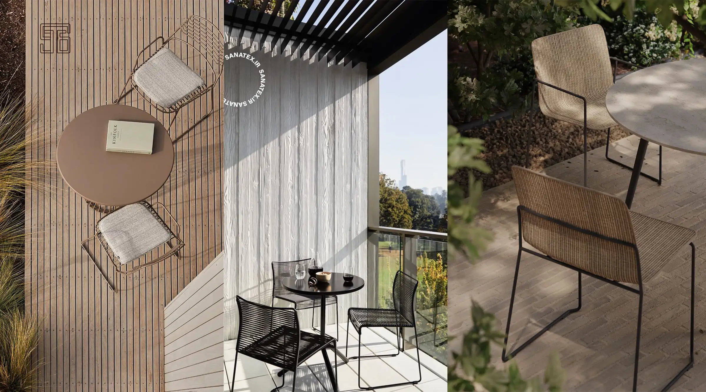 صندلی چوبی فضای باز - انتخاب مبلمان فضای باز - انتخاب صندلی فضای باز