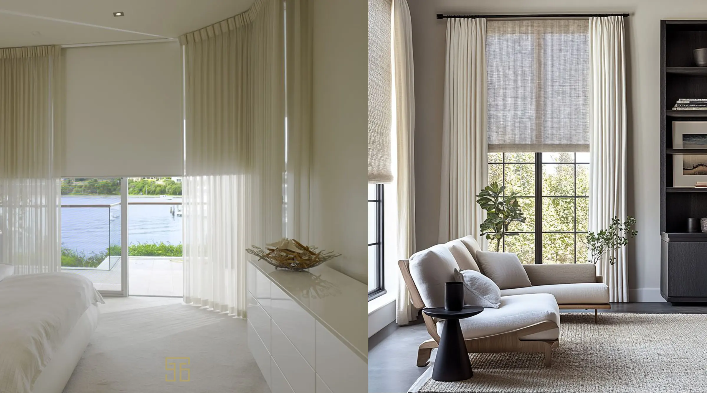 انتخاب پارچه پردهای برای خانه مینیمال- پارچه پردهای مینیمال - پرده شید و پارچه پرده ای