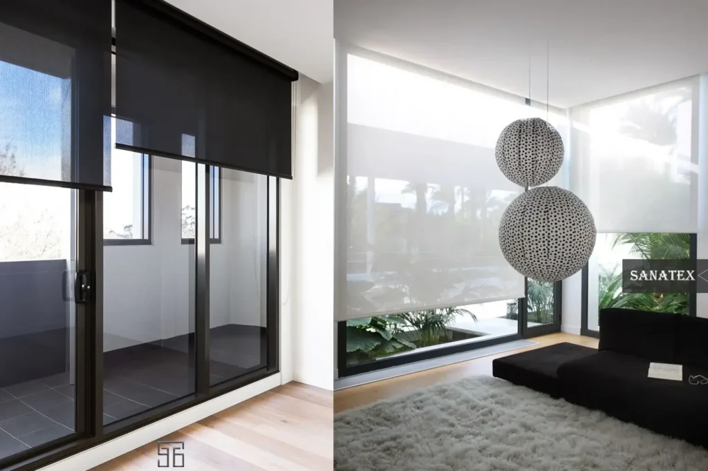 ترکیب پرده شید با طراحی داخلی - انواع سبک ها ست کردن پرده شید