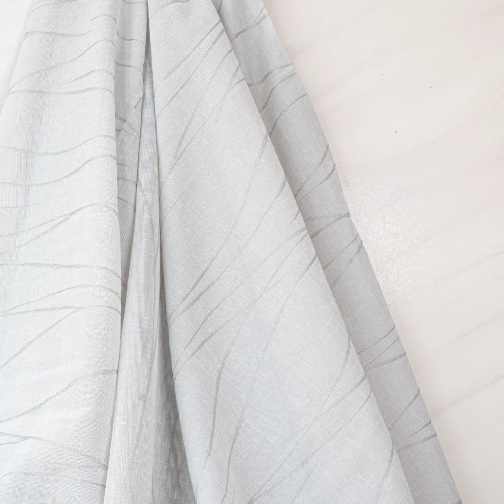 پارچه پرده کتان طرح موجی-خرید از سناتکس- محصول ترکیه