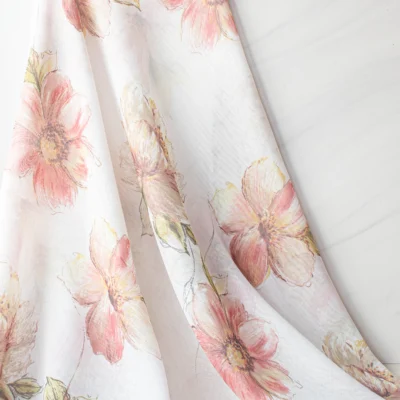  پارچه پرده‌ای چاپی فلورا-خرید از سناتکس -