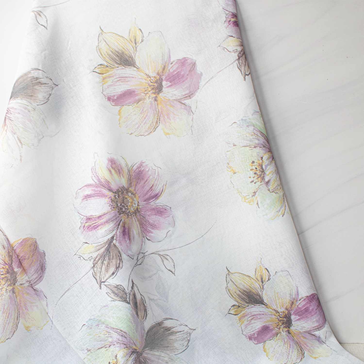  پارچه پرده‌ای چاپی فلورا-خرید از سناتکس