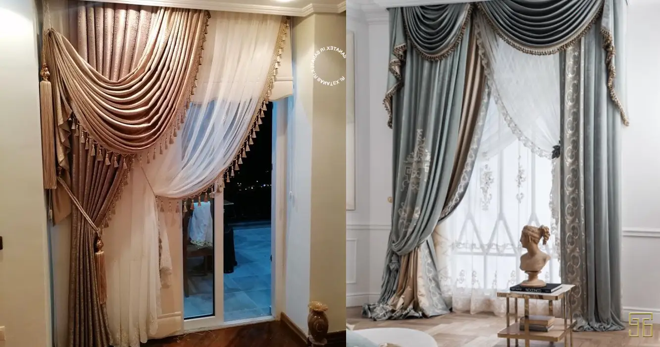 پرده‌های ساده و طرح‌دار در دکوراسیون مدرن