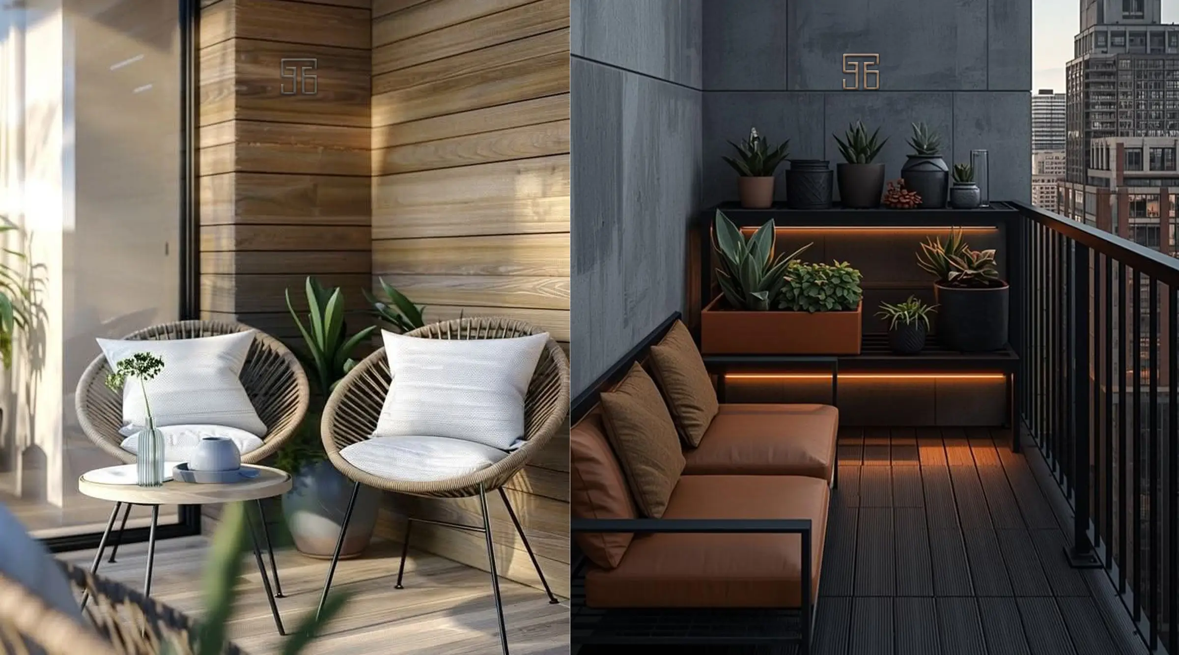 ایده‌های عملی برای چیدمان بالکن آپارتمانی - چیدمان بالکن آپارتمانی - چیدمان مینیمال بالکن آپارتمانی