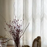 پرده کار ترک با پایین سرب‌دوزی و طرح کلاسیک- خرید از سناتکس