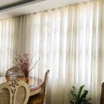 پرده کار ترک با پایین سرب‌دوزی و طرح کلاسیک- خرید از سناتکس