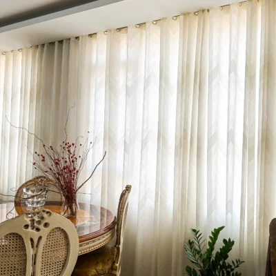 پرده کار ترک با پایین سرب‌دوزی و طرح کلاسیک- خرید از سناتکس