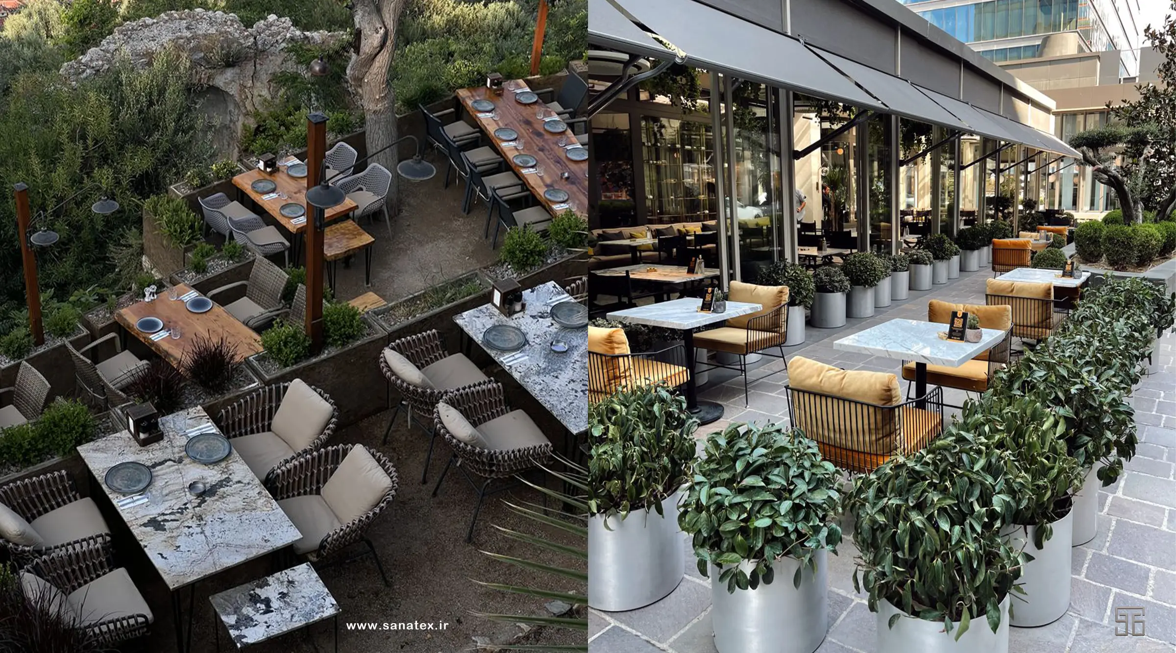طراحی فضای باز کافه و رستوران