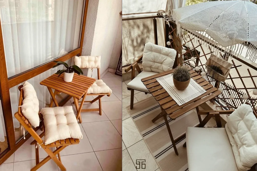 ایده‌های استفاده از مبلمان تاشو در تراس و بالکن