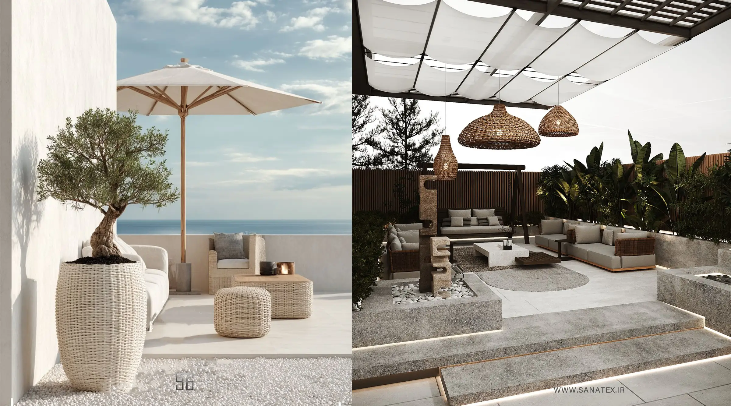 انواع چتر و سایه بان فضای باز 