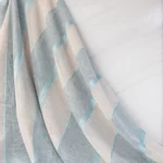 پرده تور راه‌راه ترک با نخ ابریشمی- خرید از سناتکس