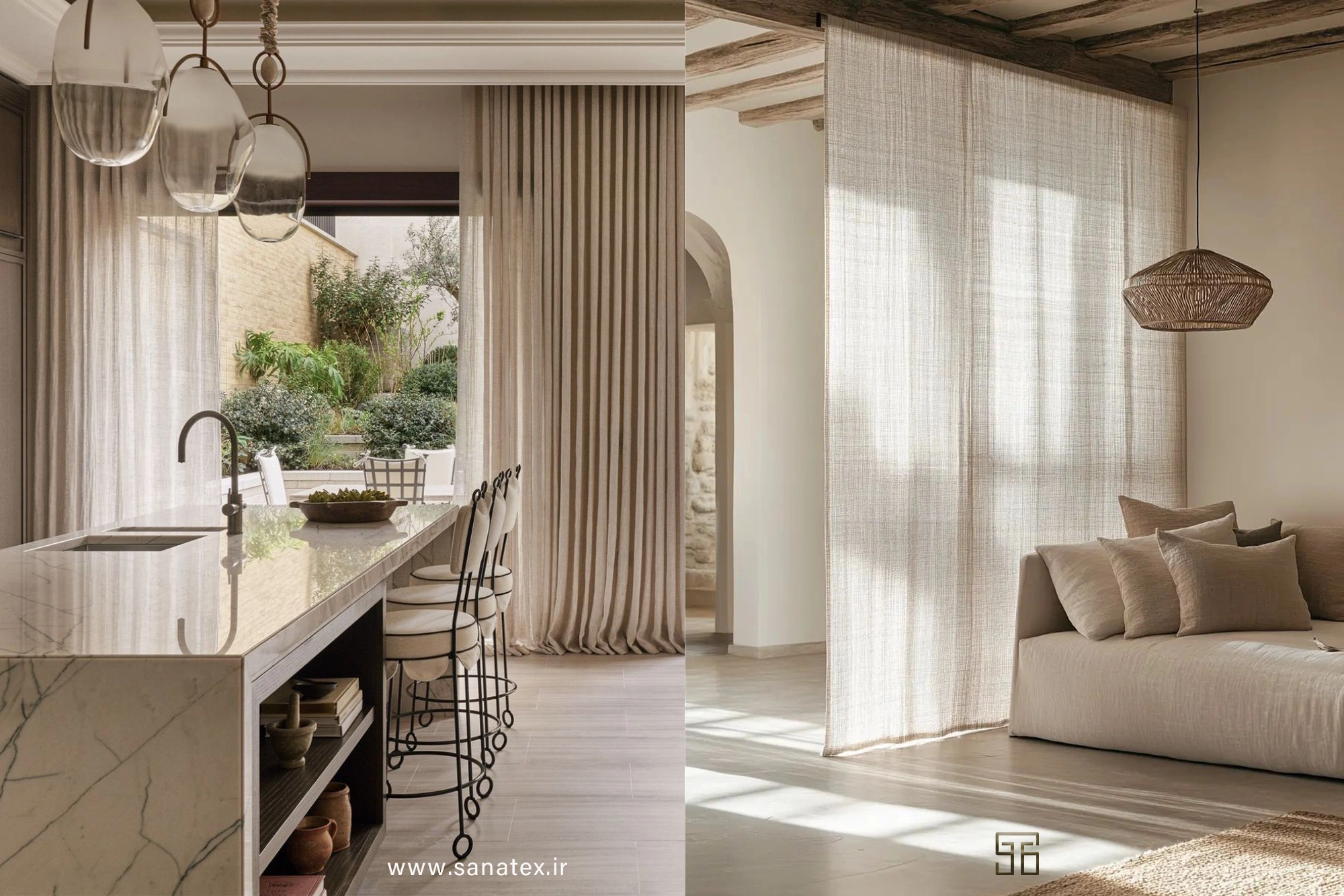 نقش پارچه پرده